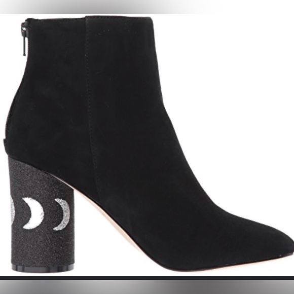 New in Box Katy Perry The Mayari *Suede Ankle Boot (Size 7.5) Black - Picture 3 of 13